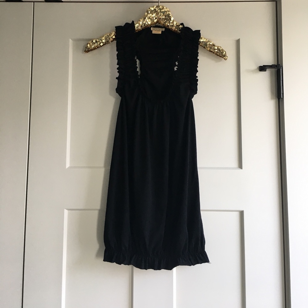 Black Ruffle Raceback Tank Top Size Small - Picture 7 of 8